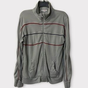 Vintage Track & Court Gray w/Navy and Red Pin Stipe Track Jacket Men’s Size M